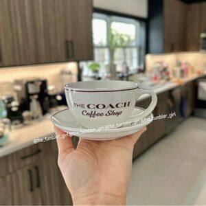 The Coach Coffee Shop Mug with Saucer Set NWT
